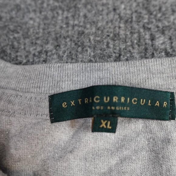 Extracurricular Mens T-shirt XL Gray Embroidered Golf Clubs Magic Mushrooms - Picture 3 of 7